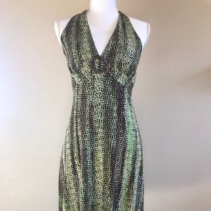 Georgiou A Line Dress Green/Brown S